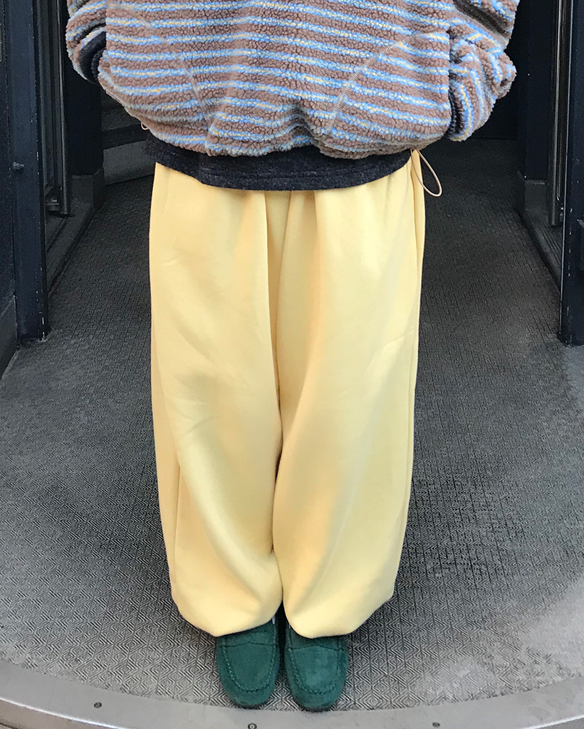 裏起毛ワンタックスウェットパンツ