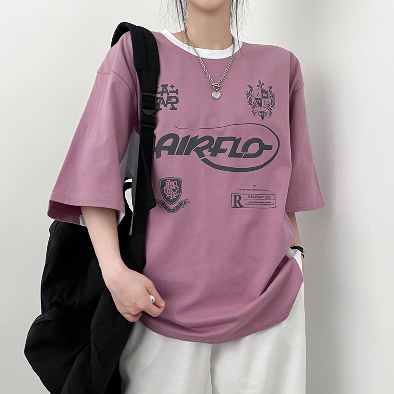 バイカラーオーバーサイズ半袖Tシャツ | ファッション通販サイト