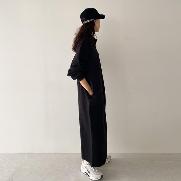 ハーフジップスウェットワンピース | ファッション通販サイト NUGU