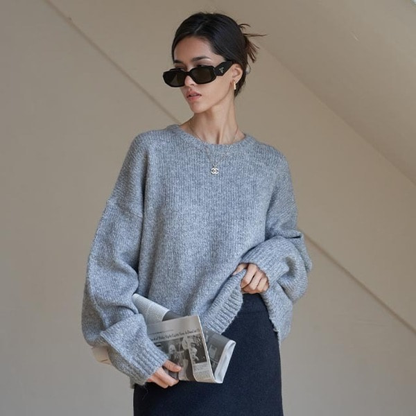 ORIGINAL) アルパカマフラールーズフィットニット | ファッション通販