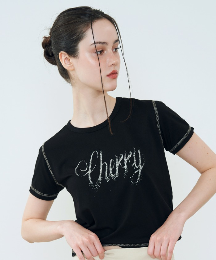 [NF] CHERISH STANDARD TEE (BLACK)_F23QB495