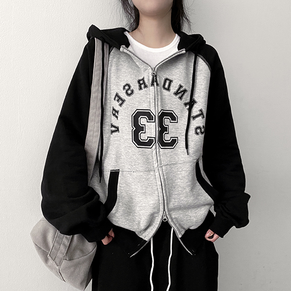 Black & White 半フード付きパーカー半袖　未使用 バイカラーオーバーサイズフード付き半袖パーカー | ファッション通販