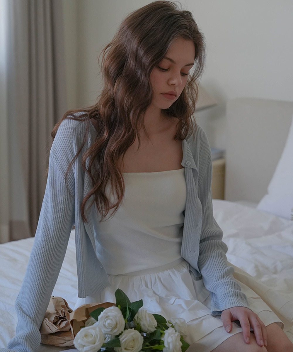 Basic Linen Cardigan [Sky Blue]