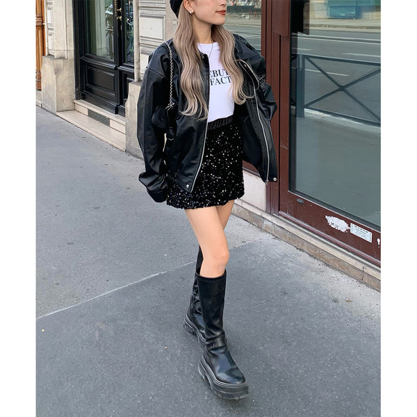 NUGU カラー レザージャケット カラーレザージャケット | ファッション