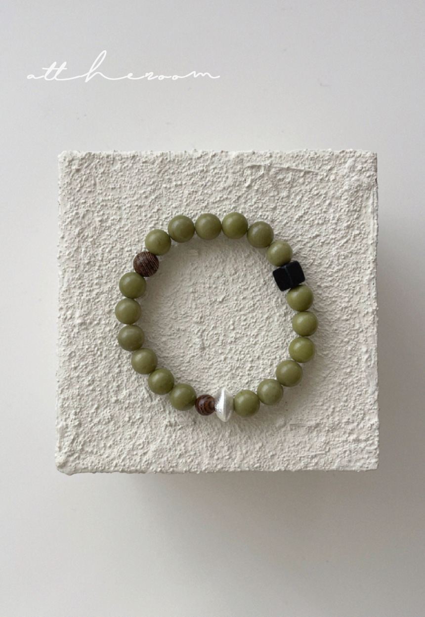 アポガドブレスレット シルバー925アボカドウッド天然石ブレスレット | ファッション通販