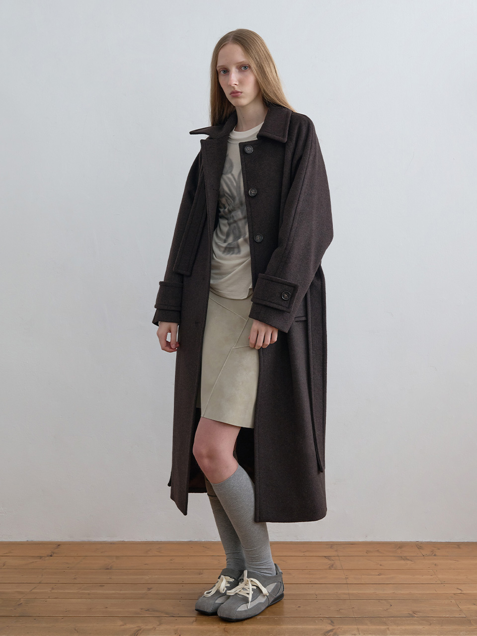 Wool Balmacaan Coat Dark Brown | ファッション通販サイト NUGU