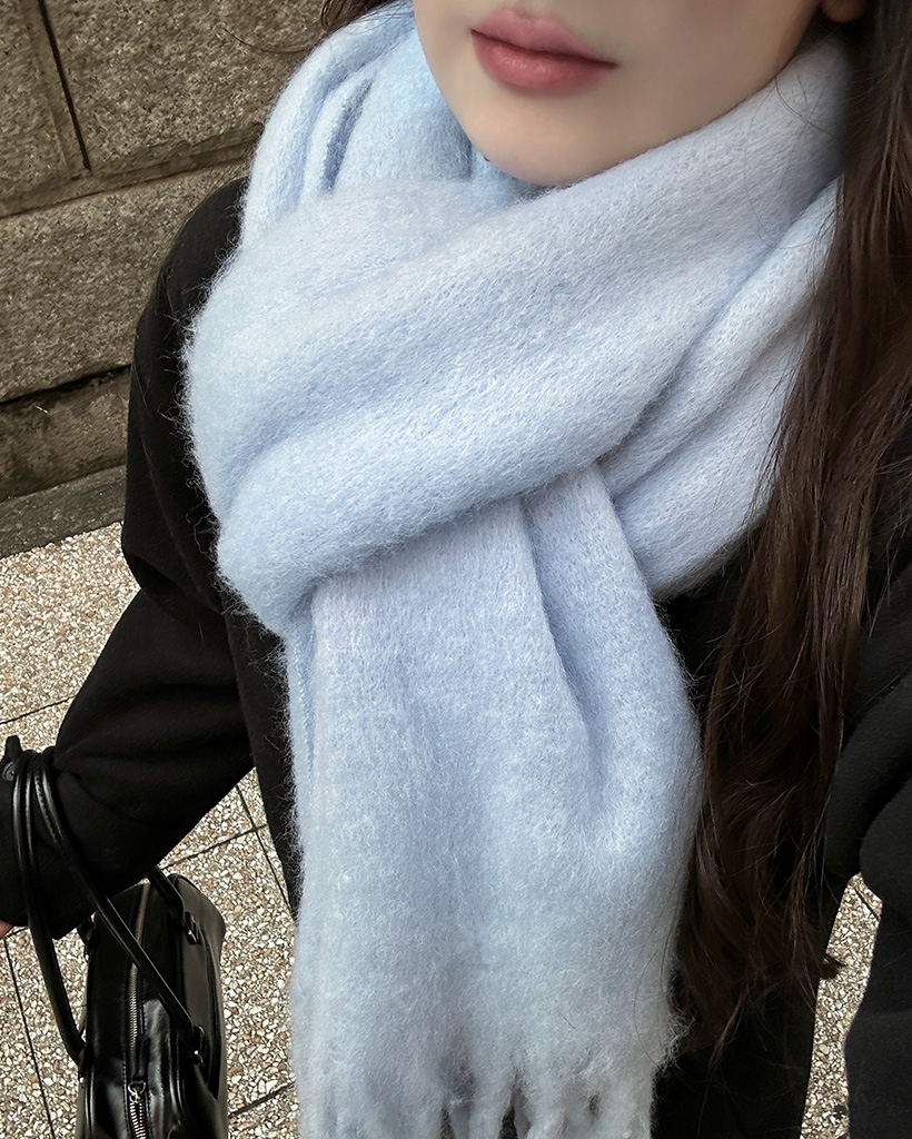 ロング無地マフラー