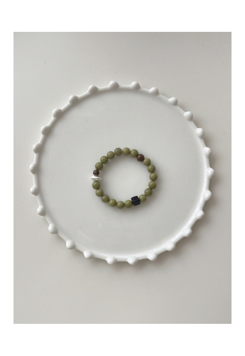 シルバー925アボカドウッド天然石ブレスレット | ファッション通販