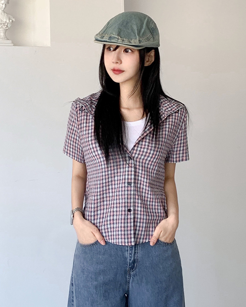 Y2K]レトロヴィンテージウォッシュデニムキャスケット | ファッション