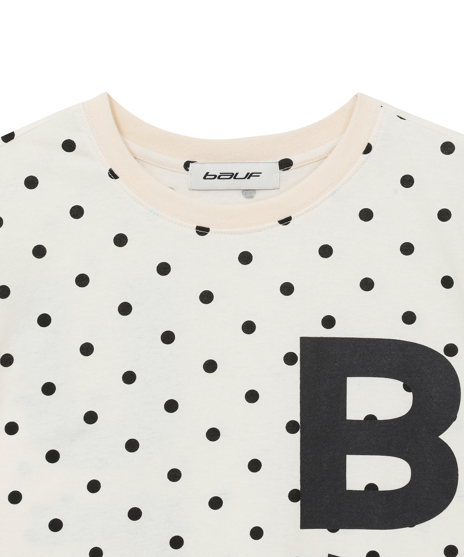 B logo スリムフィットTシャツ [ドットアイボリー