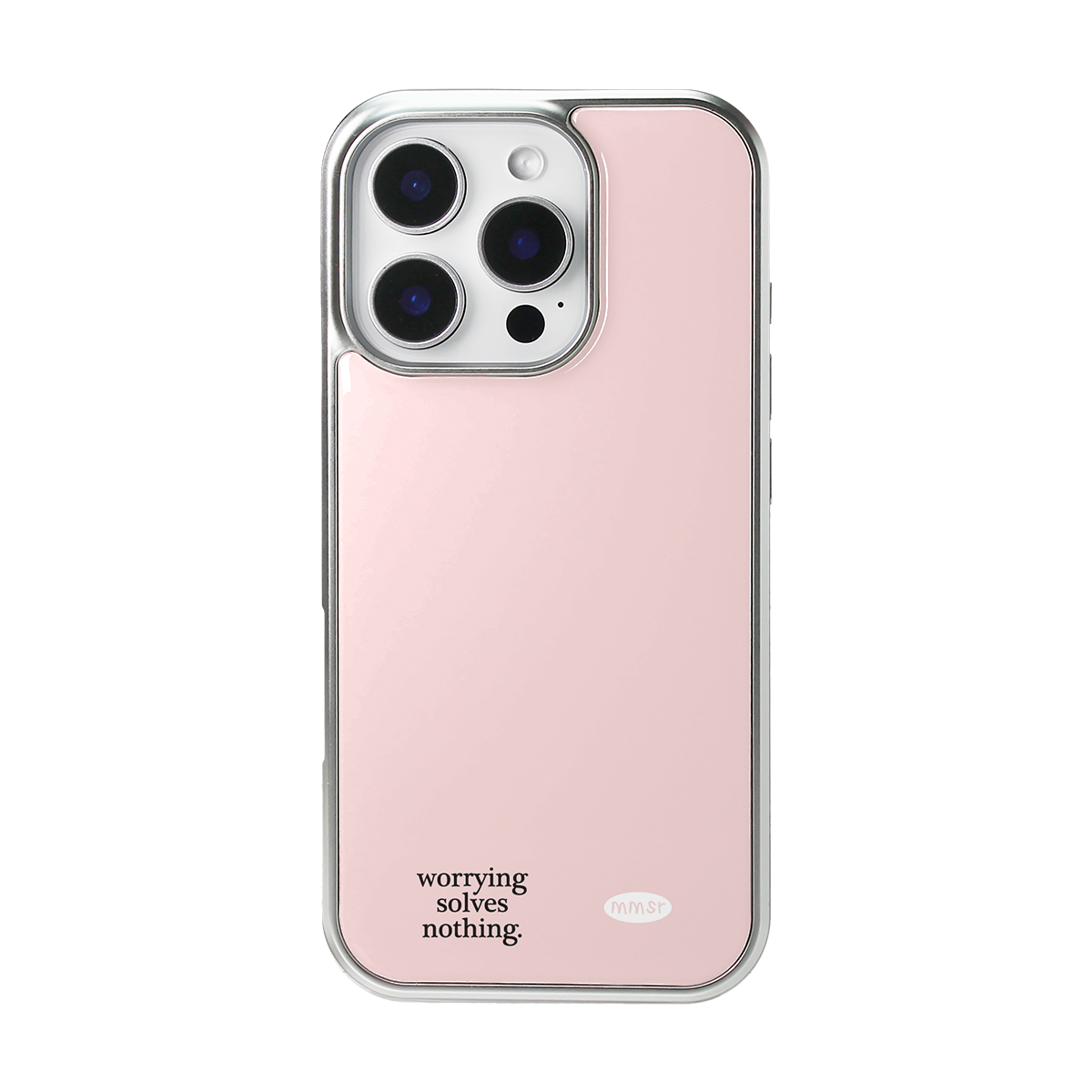 holiday epoxy bumper case (silver / pink)