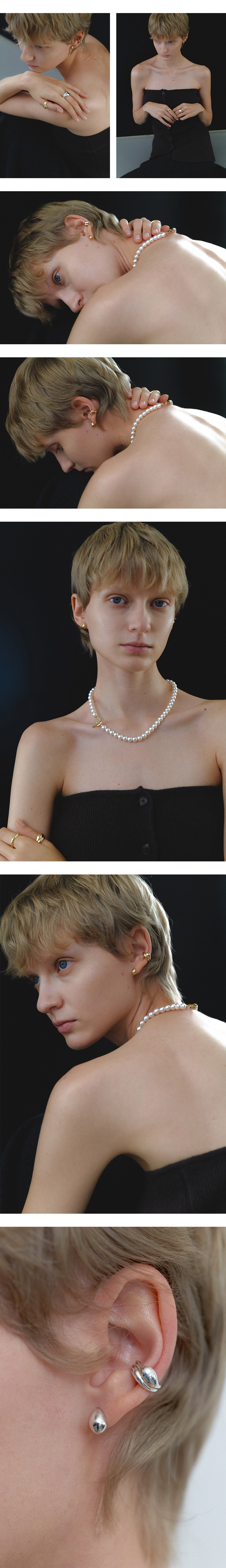 [leeENoir] 韓国☆925silver☆Mini Egg Ball Earring-silver Egg Ball Earring (2color) | ファッション通販サイト NUGU