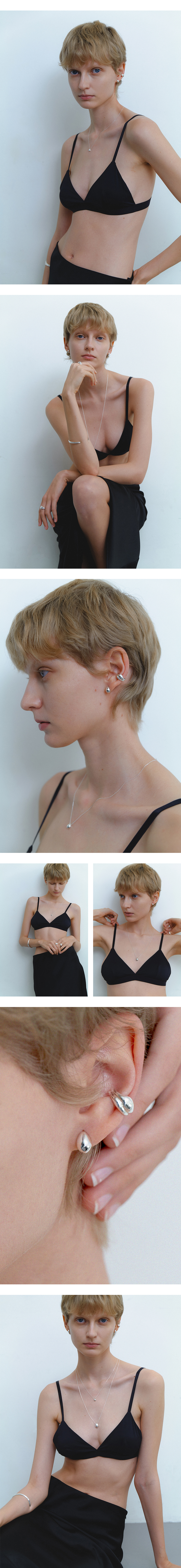 [leeENoir] 韓国アクセ☆925silver☆Mini Egg Ball Earring Mini Egg Ball Earring (2color) | ファッション通販サイト NUGU