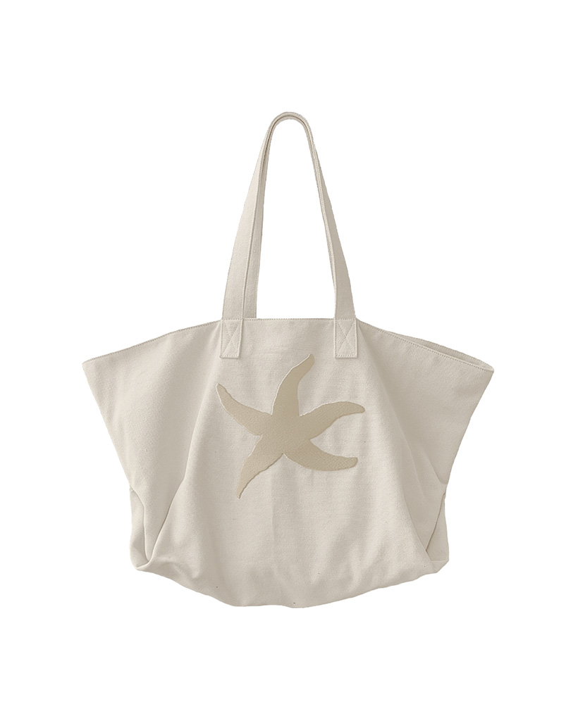 ◆THE COLDEST MOMENT◆ TCM starfish reversible tote bag sky TCM starfish reversible tote bag (sky blue/grey