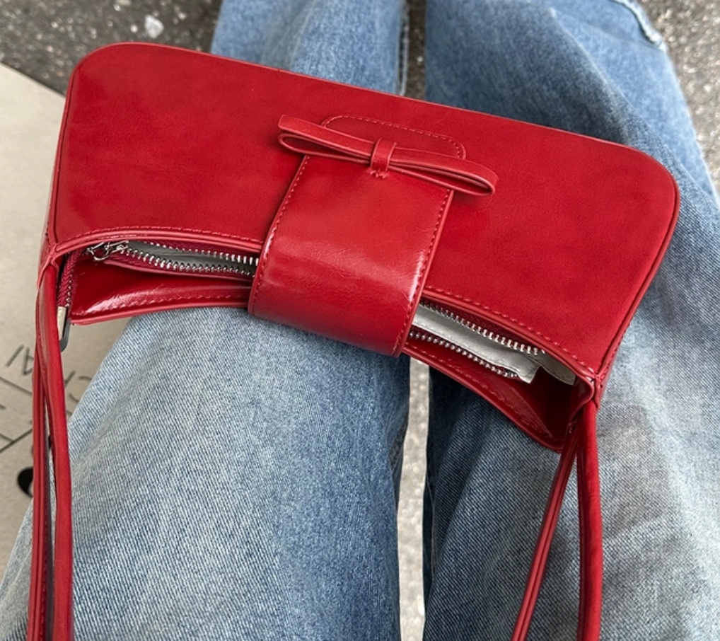 リボンBag (Ribbon Bag) 赤　red mini ribbon bag red | ukacy