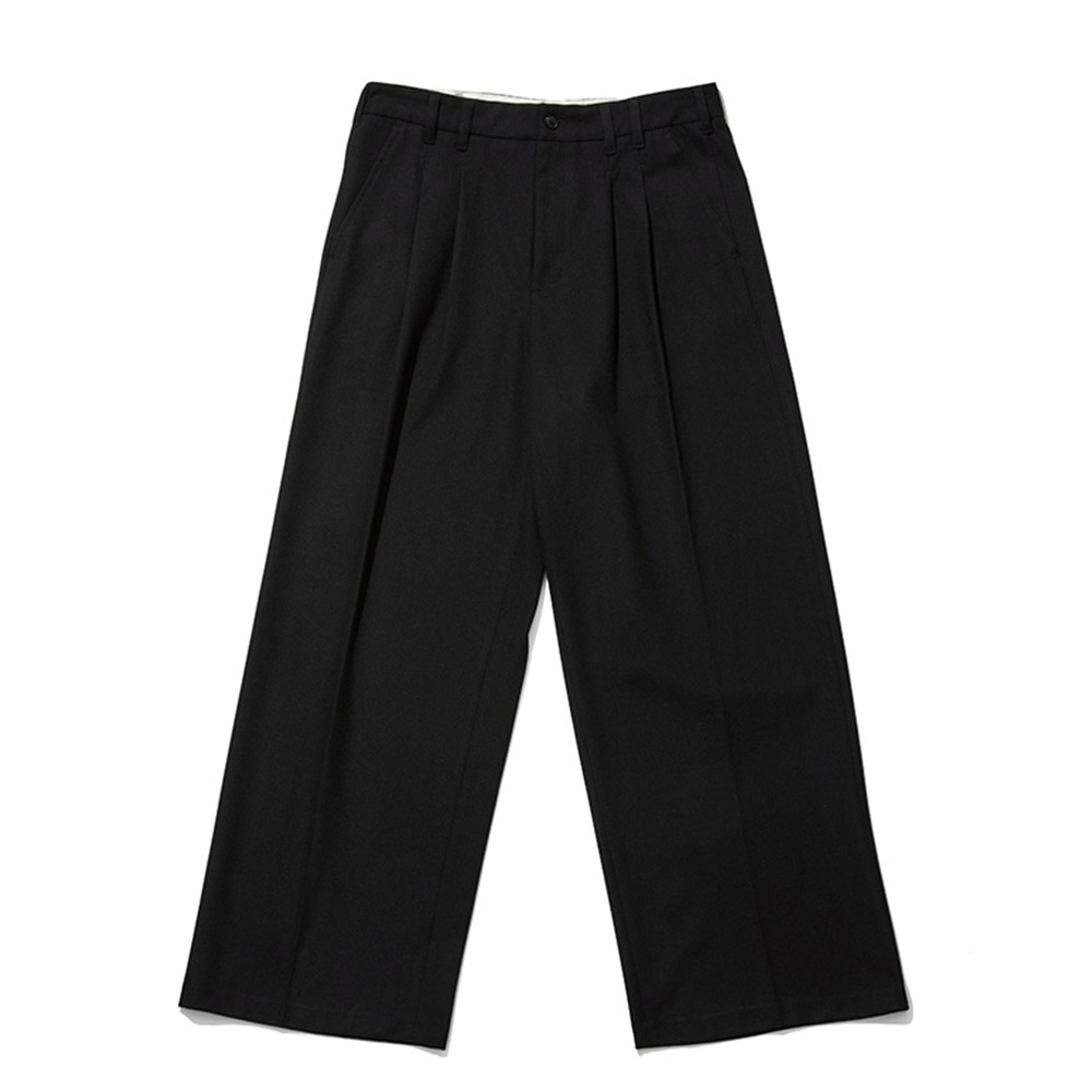 Two Tuck Wide Pants Black