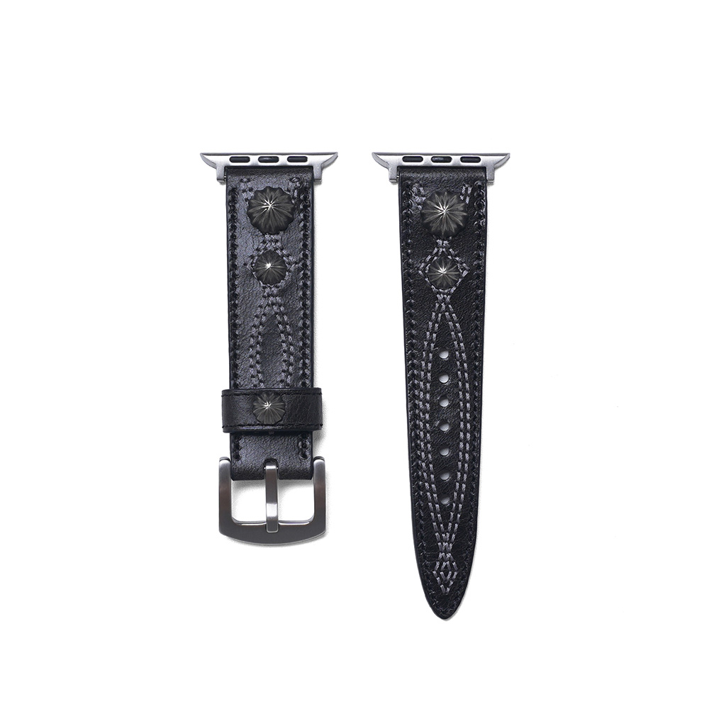 Concho Leather AppleWatch Strap (40/44mm) Black