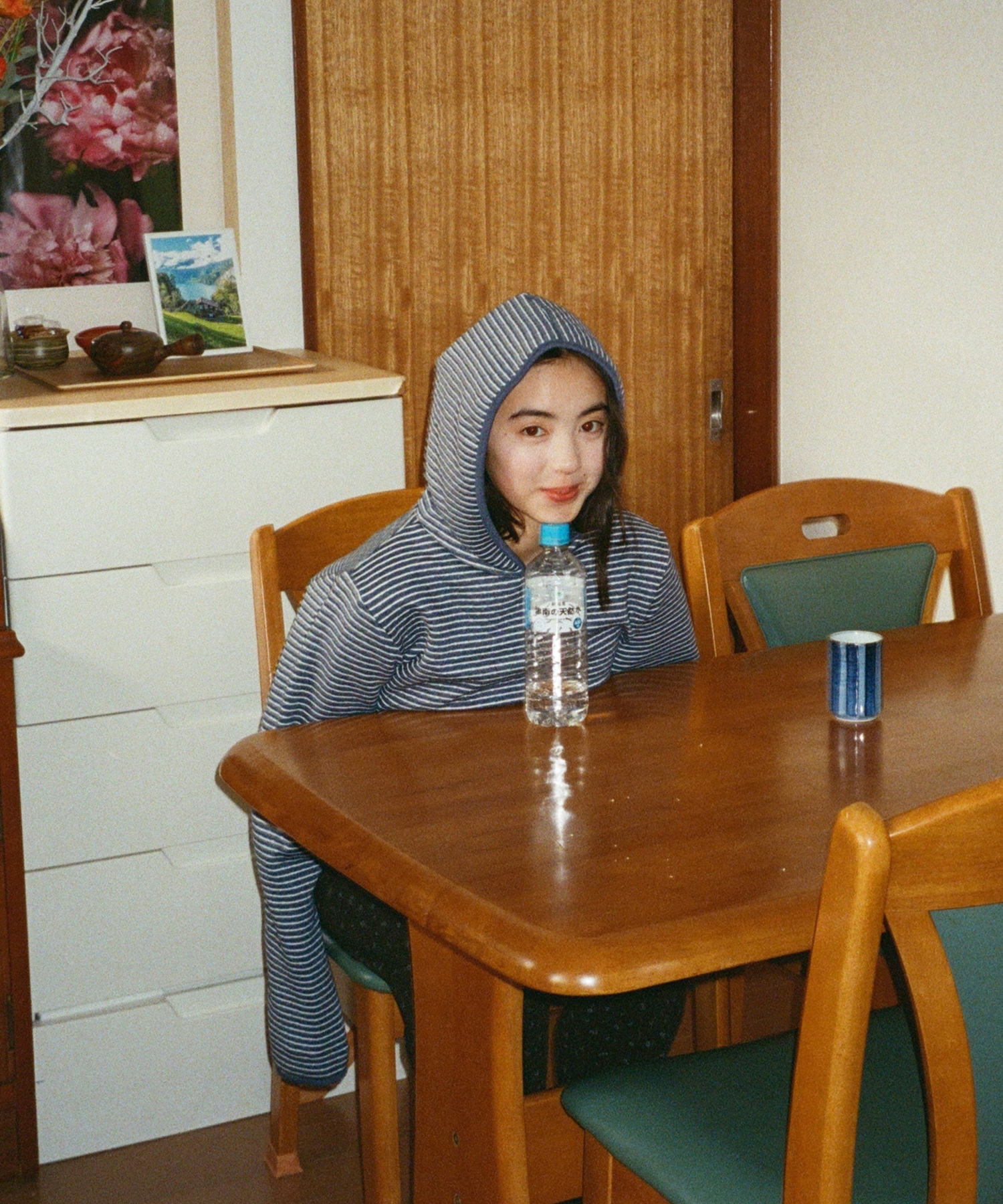 STRIPE DOT HOODIE DARK LAKE