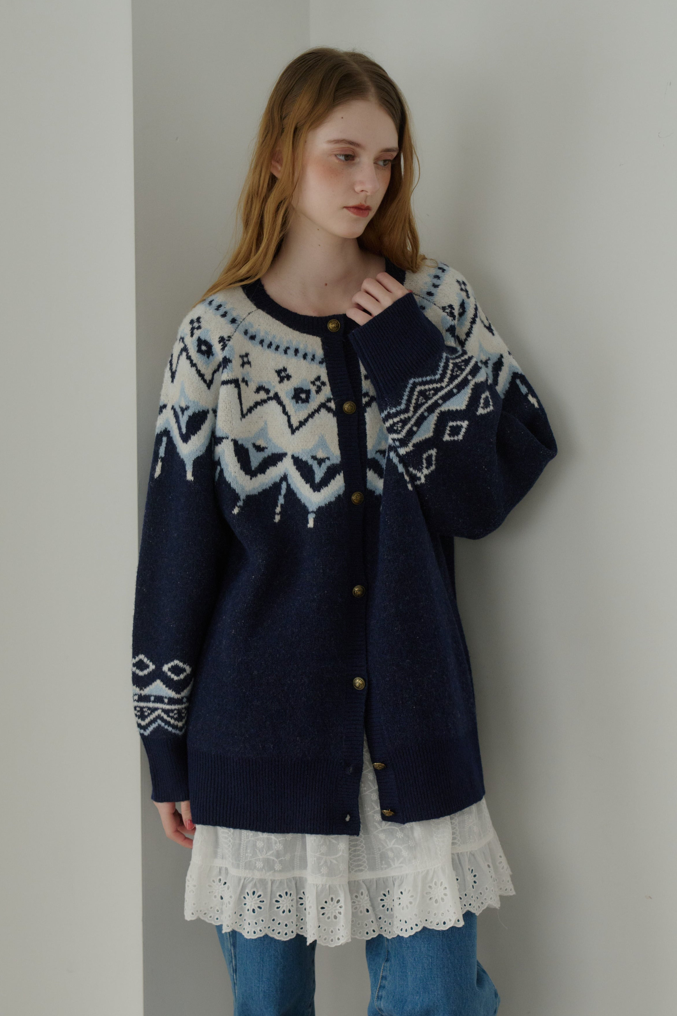 nordic knit cardigan | ファッション通販サイト NUGU