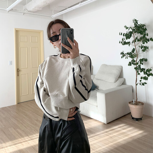 2ラインポイントクロップドスウェットシャツ | ファッション通販サイト