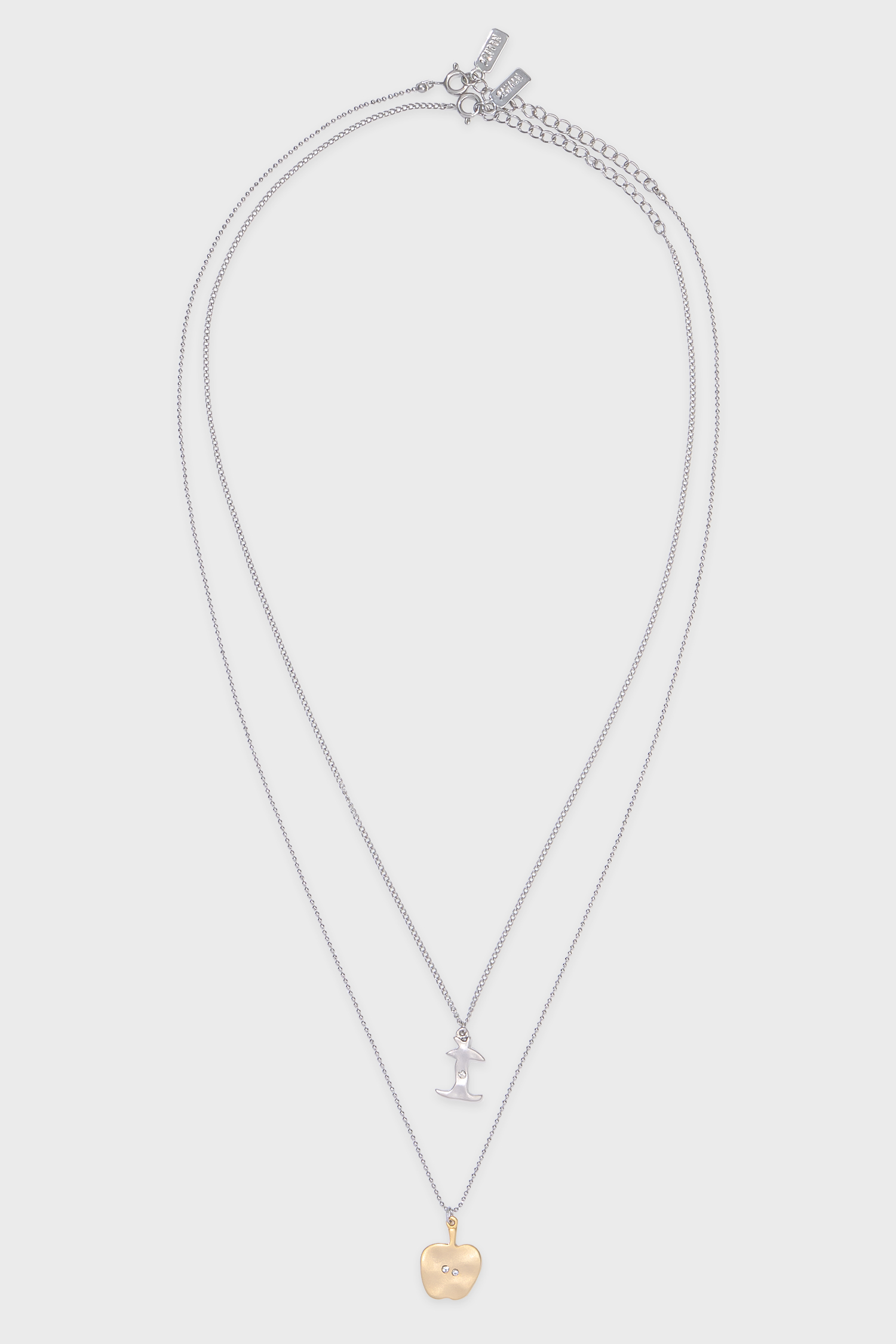 Mini Apple Necklace Set (Silver Gold)