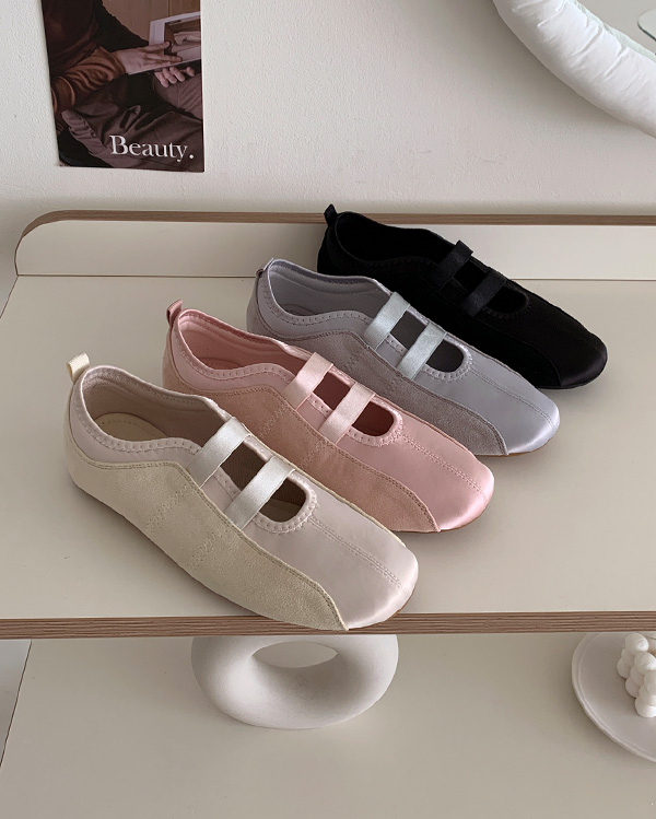 YIEYIE デイジー メリージェーン フラット デニム 39 ROVERETO/シアーレース メリージェーン フラットシューズ[36～38