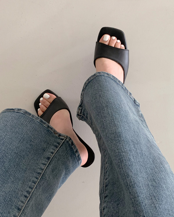 スクエアシンプルミュール(2color) | ファッション通販サイト NUGU