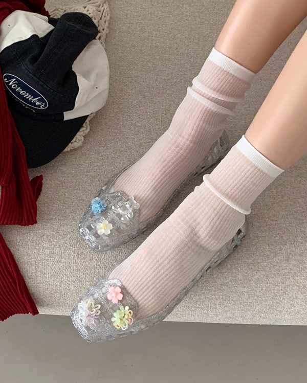ゼリー豆ページ 5color)ネットアクアフラットゼリーシューズ | ファッション通販