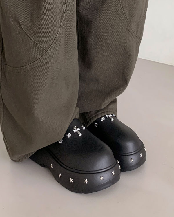 [ジビッツset]厚底ユニークミュール