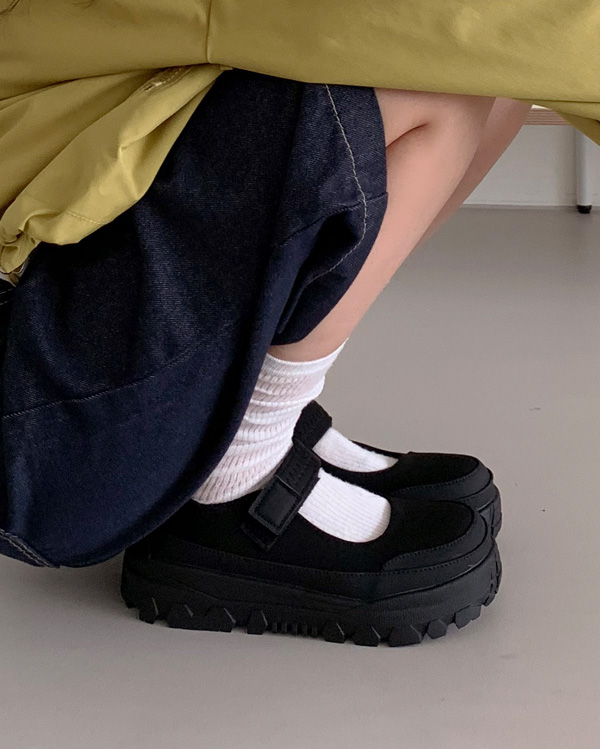 72H SALE！]厚底メリージェーンベルクロスニーカー | ファッション通販