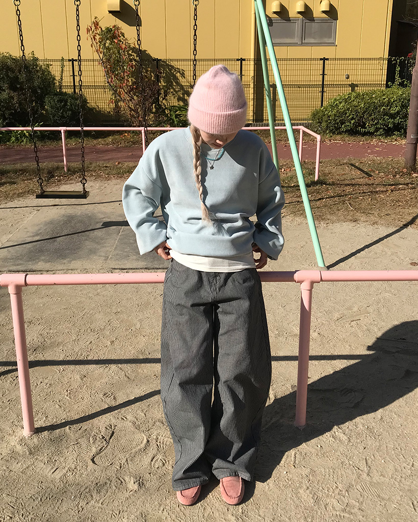 ストライプデニムパンツ