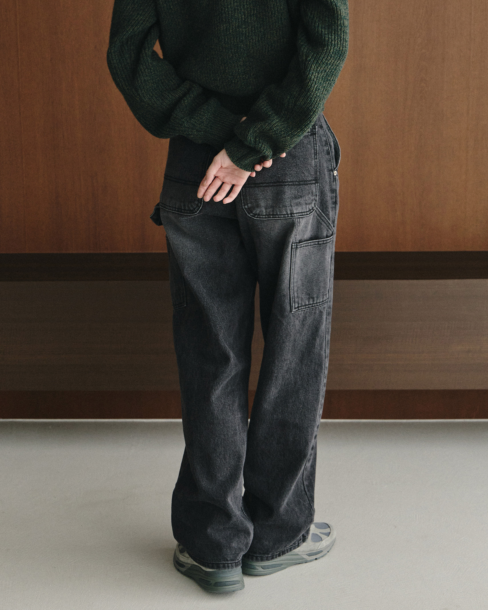 (ORIGINAL) オーセンティックカーペンターデニムパンツ (washing black)