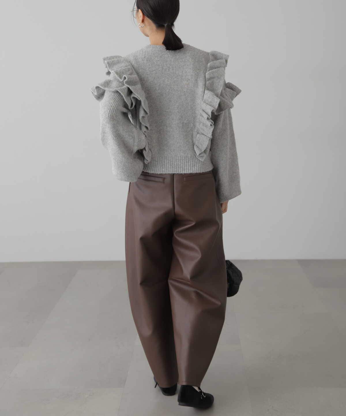 ◇肩フリルケーブルニット | ファッション通販サイト NUGU