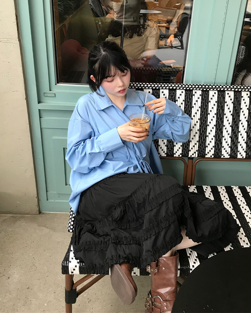 セットアップ　オープンカラーシャツ&スカート ADMIX/ATELIER SAB MEN セットアップ ジョーゼット ストレッチ