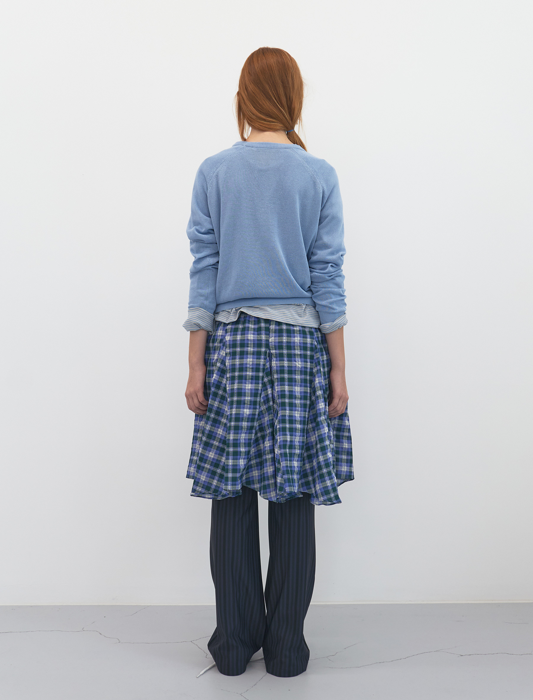 Gradation Banding Bootcut Pants (Ash Grey) | ファッション通販