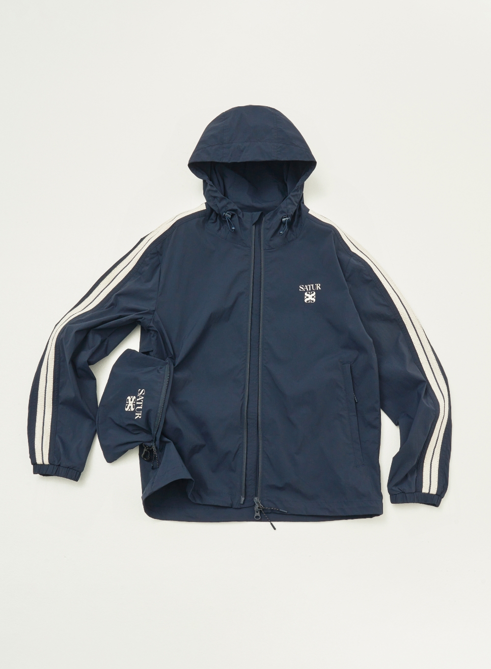 【SATUR】 (W) Lawton Packable Windbreaker / 追跡付 W) Lawton Packable Windbreaker - Gray | ファッション通販