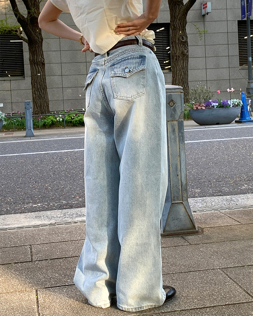リアム　ワイドデニム リアムワイドデニム - メルカリ