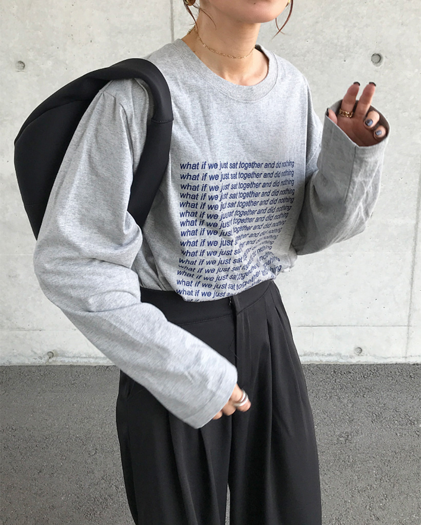 レタリング長袖Tシャツ | ファッション通販サイト NUGU