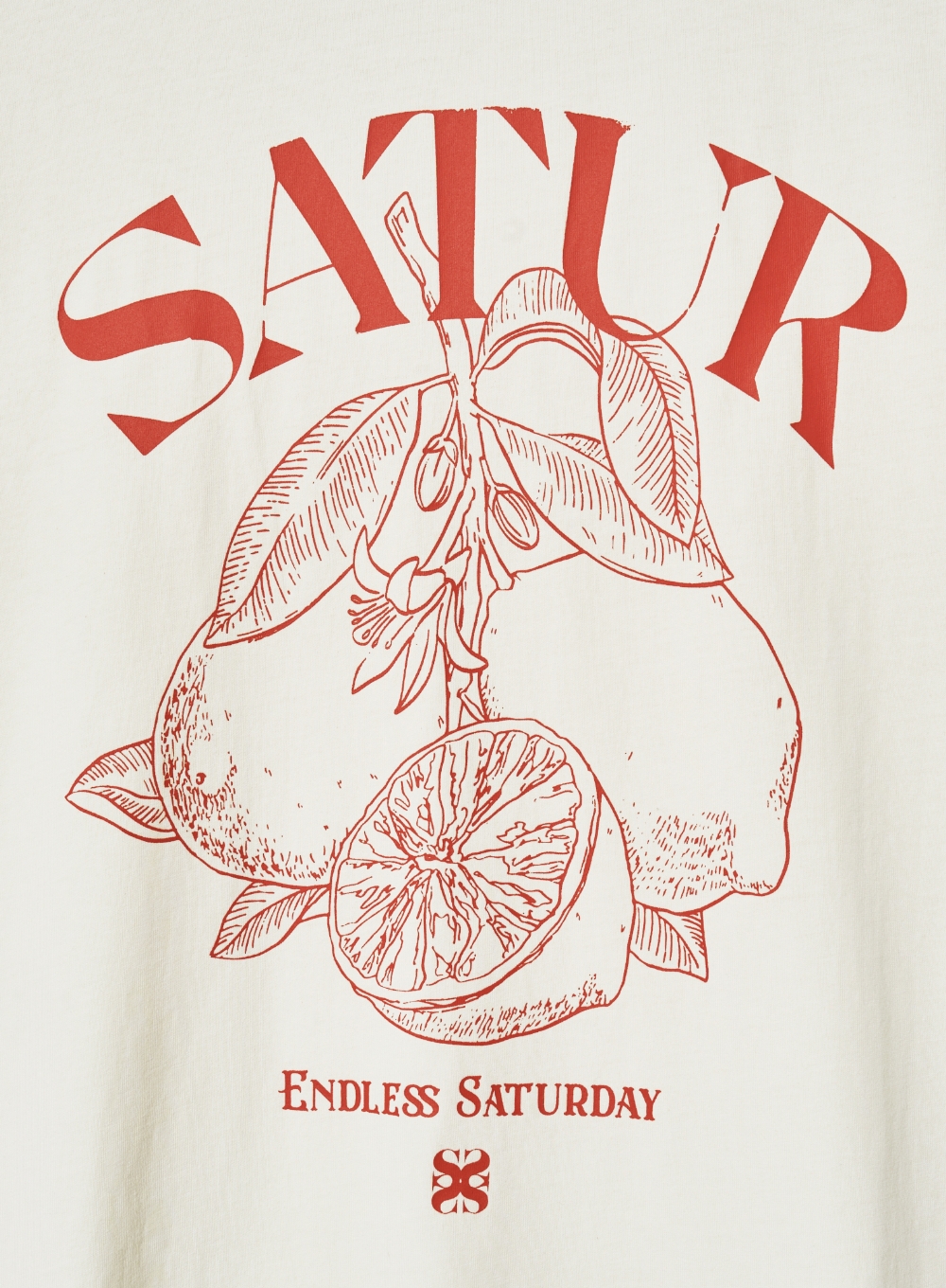 W) Capri Citron Drawing Summer Graphic T-Shirt - Cream
