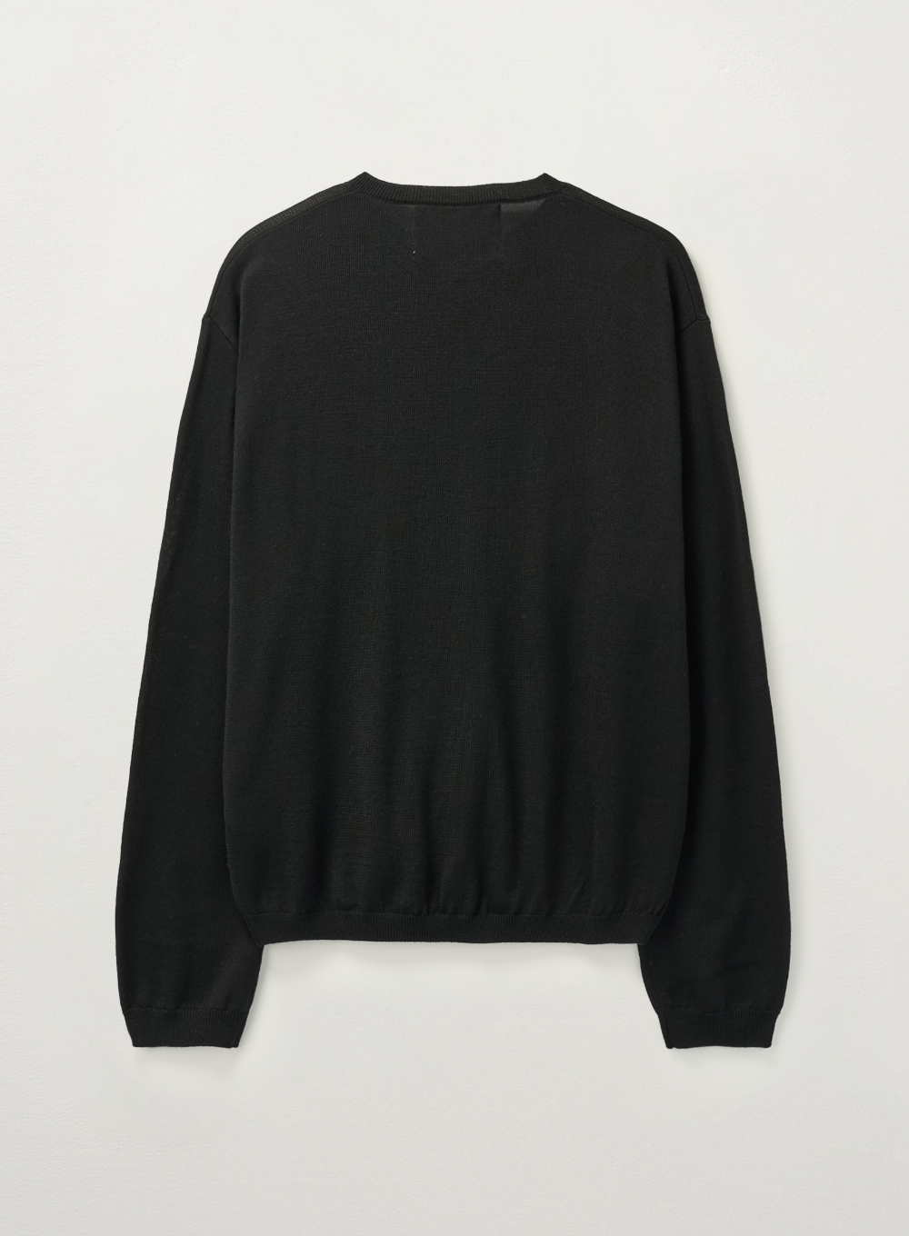 Basic Crew Neck Fine Cardigan - Black | ファッション通販サイト NUGU