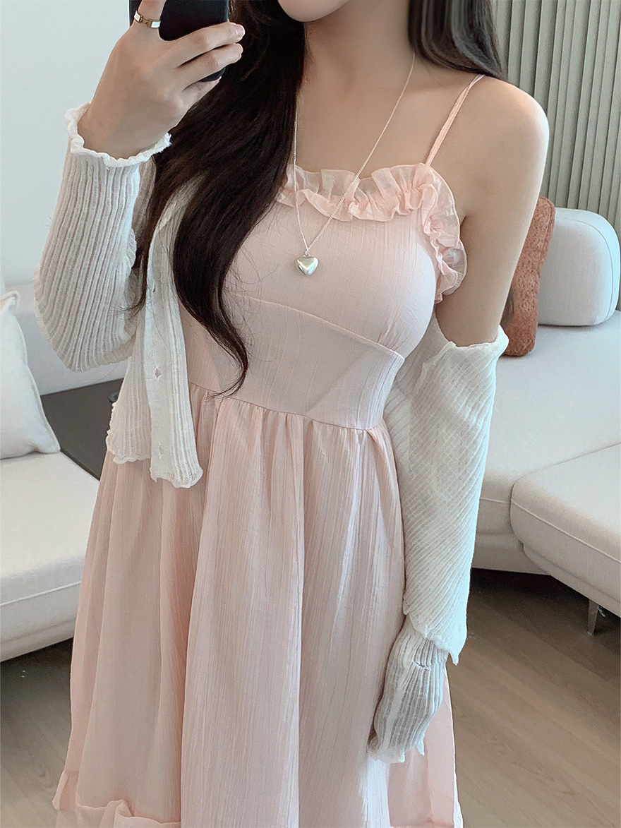 ロング サマードレス フリル ノースリーブ フェミニン キャミ 楽天市場】ドッキング 重ね着風 韓国子供服 JKKIDS 切り替え