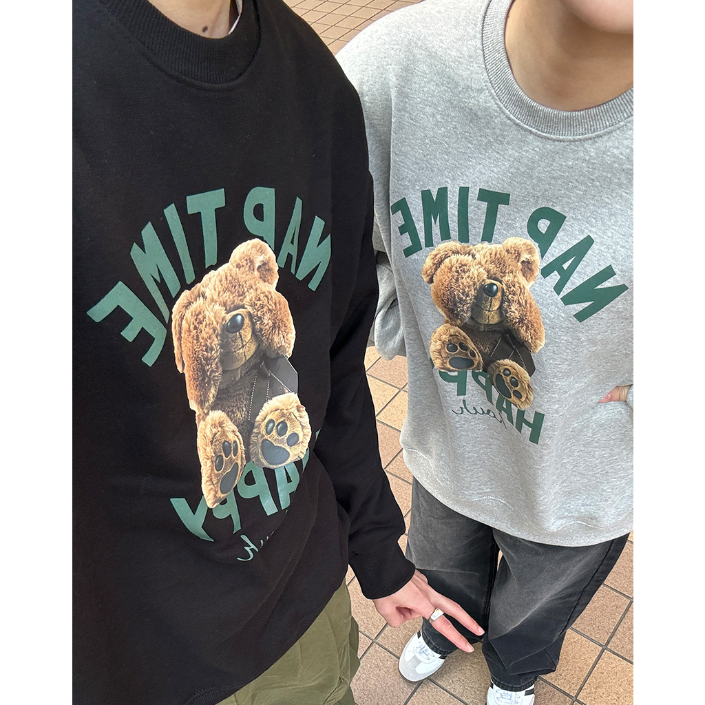 ユニセックスベアプリントスウェット | ファッション通販サイト NUGU