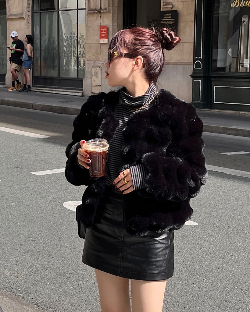 ボリュームフェイクファージャケット | ファッション通販サイト NUGU