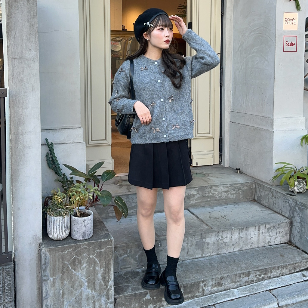 リボンニットカーディガン | ファッション通販サイト NUGU