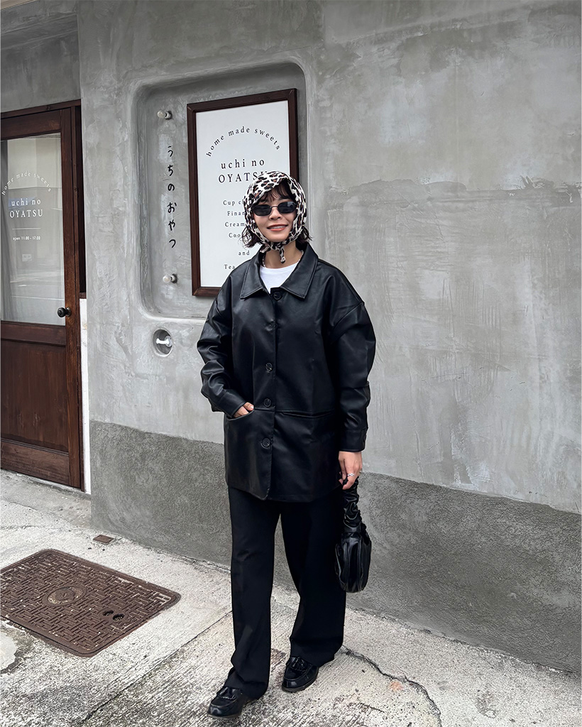 オーバーフィットルーズレザージャケット | ファッション通販サイト NUGU