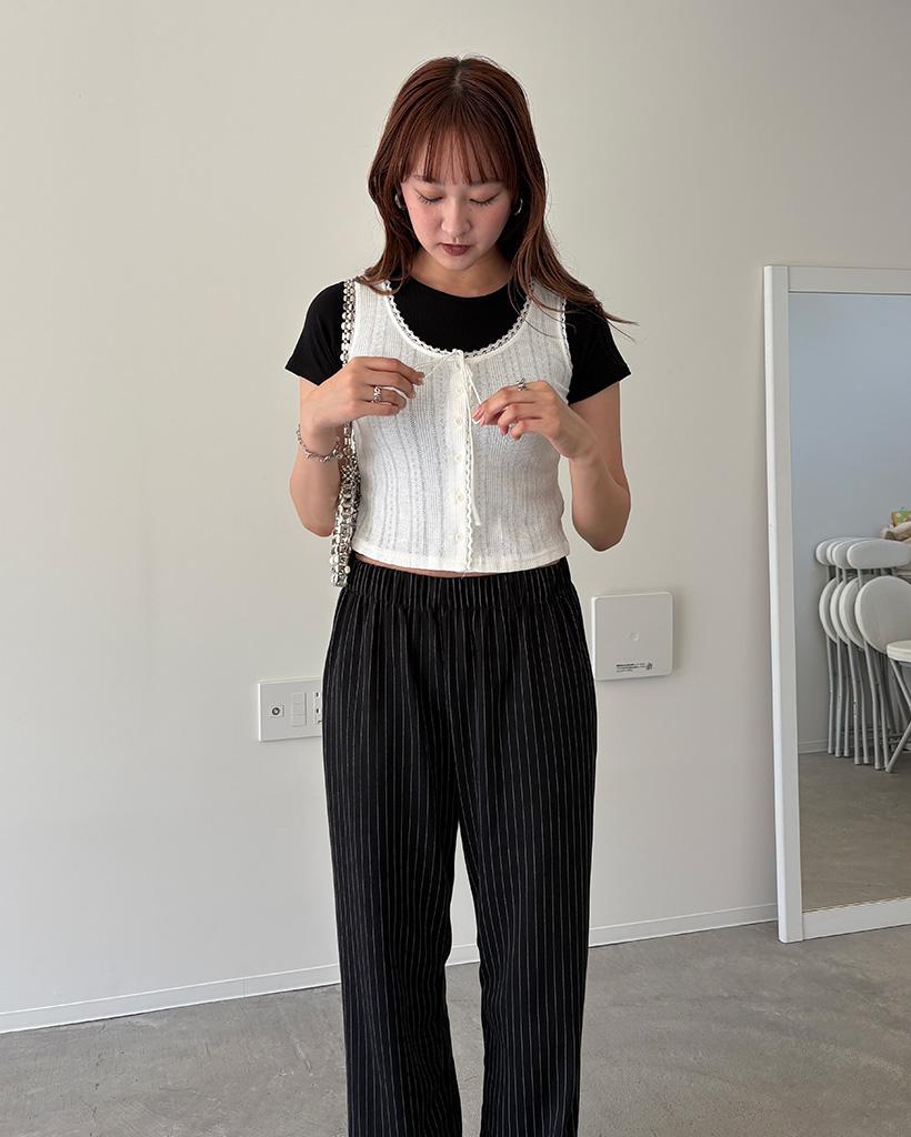慈雨パンツ　 黒とグレーのストライプ myRDnuvbQCeM.jpg?width=768