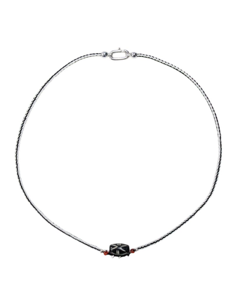 I  波動込めアクセサリー voice in bone metallic crochet necklace (bold) | ファッション通販