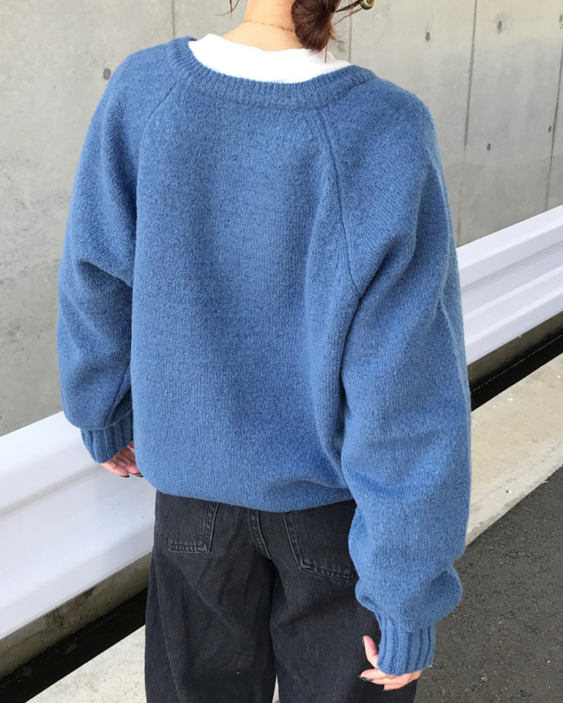 ゾーイ✩3 未使用Vネック長袖ニット ウール100 ゴルフウェア 水色×茶×青 ゾーイ✩3 未使用Vネック長袖ニット ウール100 ゴルフウェア 水色×茶