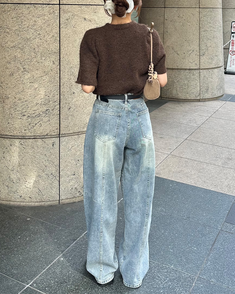 サイドヨークシームワイドジーンズ | ファッション通販サイト NUGU