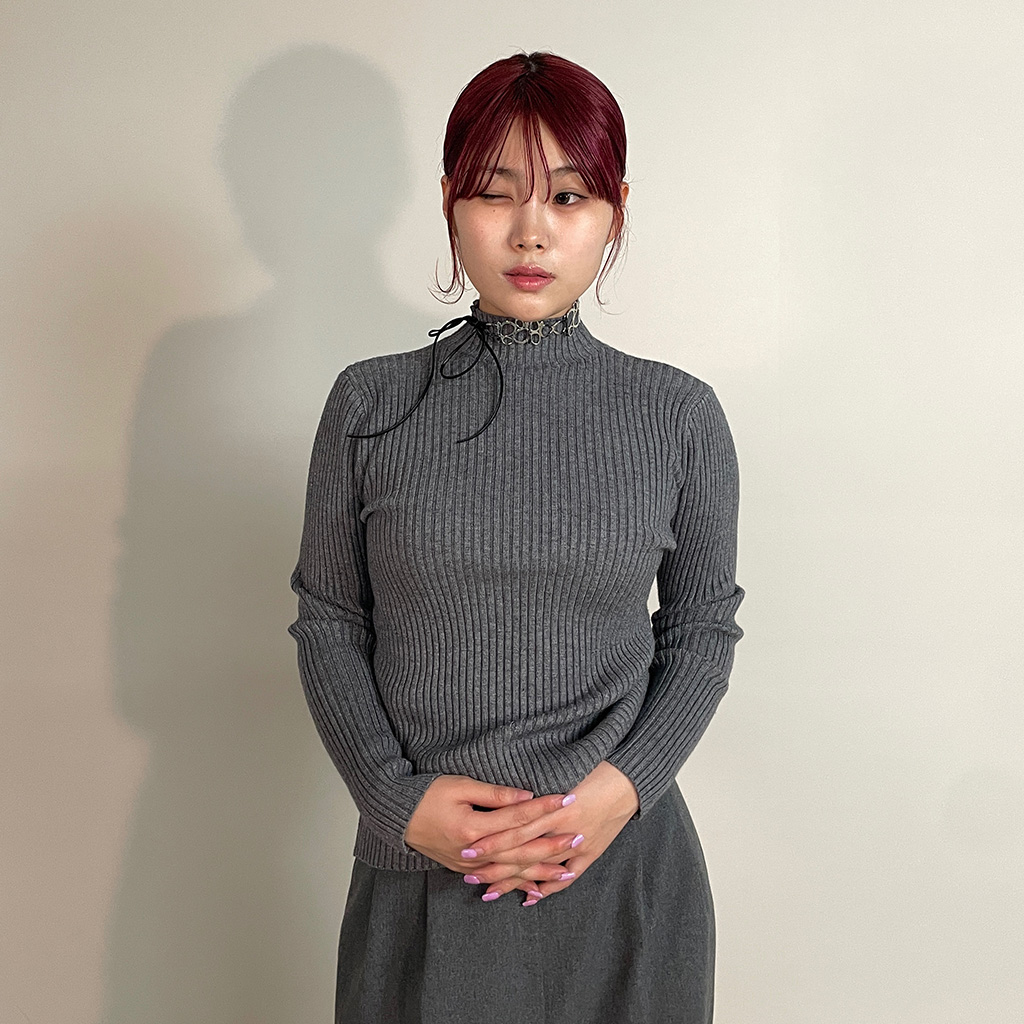 ハーフタートルネックリブニット | ファッション通販サイト NUGU